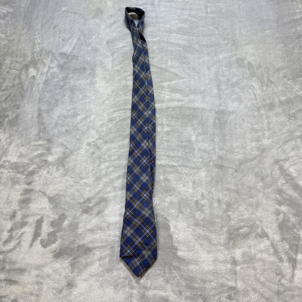 Lauren Ralph Lauren Tie Mens Blue Plaid Classic Necktie Dress Accessory Handmade